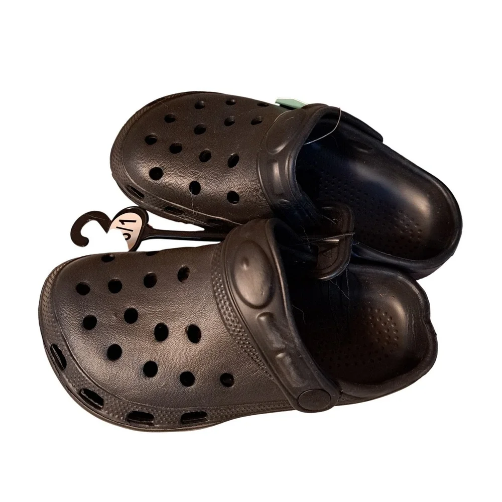 Kids Black Clog Shoes Size 13 1 Slip On Garden Sandals